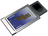 Toshiba's fingerprint reader PC card