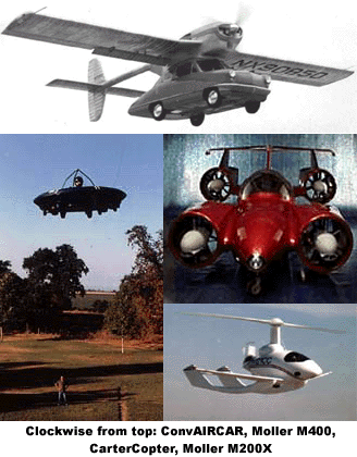 A small collection of flying cars for your delight