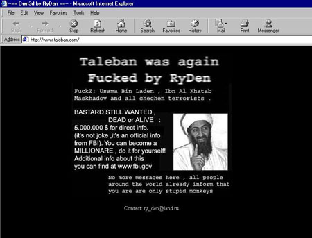 Taleban.com is hacked